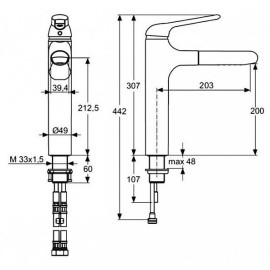 Смеситель IDEAL STANDARD CeraLuna A3816AA