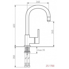 Смеситель Zigmund & Shtain ZS 1700 молодое шампанское