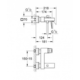 Смеситель GROHE Eurocube 23140000