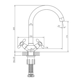 Смеситель DECOROOM DR53028 хром