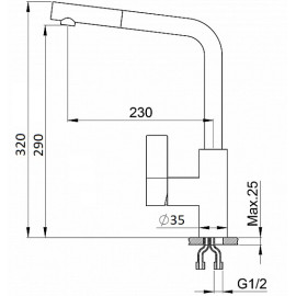 Смеситель WEISSGAUFF WG 25024