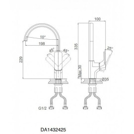 Смеситель D&K Berlin Technische DA1432425