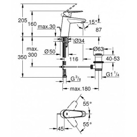 Смеситель GROHE Eurodisc Cosmopolitan 33190002