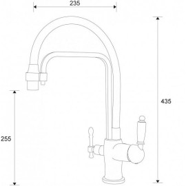 Смеситель ZORG ZR 342-8 YF WHITE