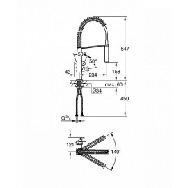 Смеситель для мойки GROHE Eurocube 31395000