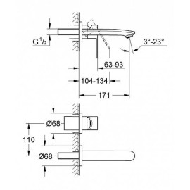 Смеситель GROHE Eurostyle Cosmopolitan 19571002