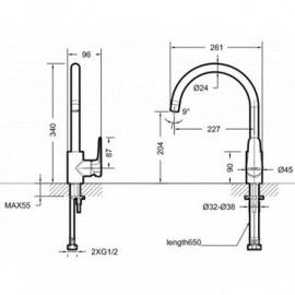 Смеситель BRAVAT Source F7173218CP-ENG