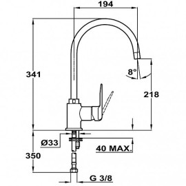Смеситель Teka IN 995 модный розовый (art.53995120FP)