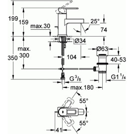 Смеситель GROHE Quadra 32631KS0