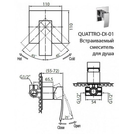 Смеситель CEZARES QUATTRO-C-DI-01