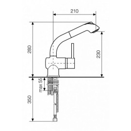 Смеситель ITALMIX INDUSTRIAL ID 0820 SCANDIC серый