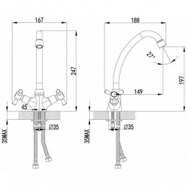 Смеситель LEMARK Contour LM7404C