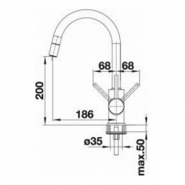 Смеситель для мойки BLANCO MIDA-S Silgranit 521462 тёмная скала