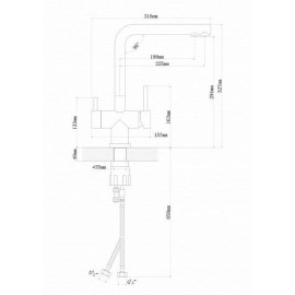 Смеситель FLORENTINA АРЕС FL антрацит (333.19H.2123.302)