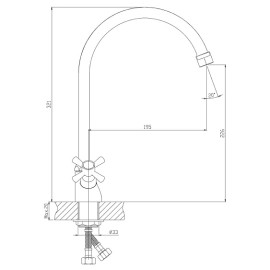 Смеситель DECOROOM DR46028-Orange