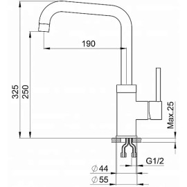 Смеситель GRANULA GR-0041 графит