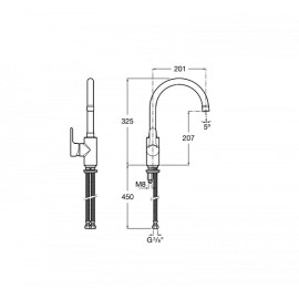 Смеситель ROCA L20 5A8409C0M