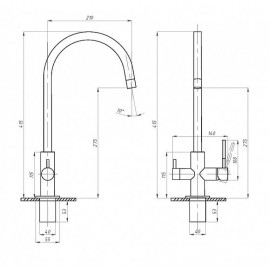 Смеситель ПРОФСАН PSM-300-11 Steel