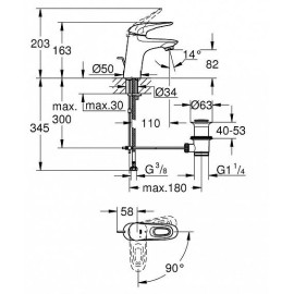Смеситель GROHE Eurostyle 23374LS3 белый