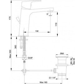 Смеситель E.C.A. Tiera 102188012EX