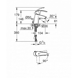 Смеситель GROHE Eurosmart 23372002