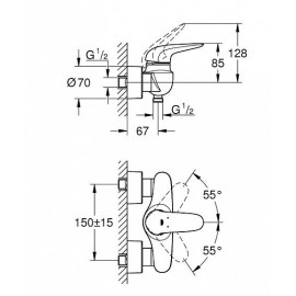 Смеситель GROHE Eurostyle 23722LS3 белый