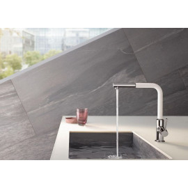 Смеситель KLUDI L-INE 408519375 хром/белый