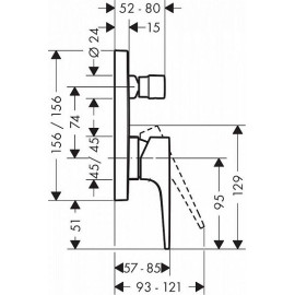 Смеситель HANSGROHE Metropol 74545000