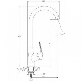 Смеситель RUSH Devon DE7535-22