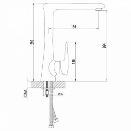 Смеситель LEMARK Status LM4405C хром