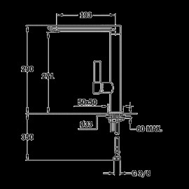 Смеситель TEKA FO 915 черный хром (art.62915020NC)