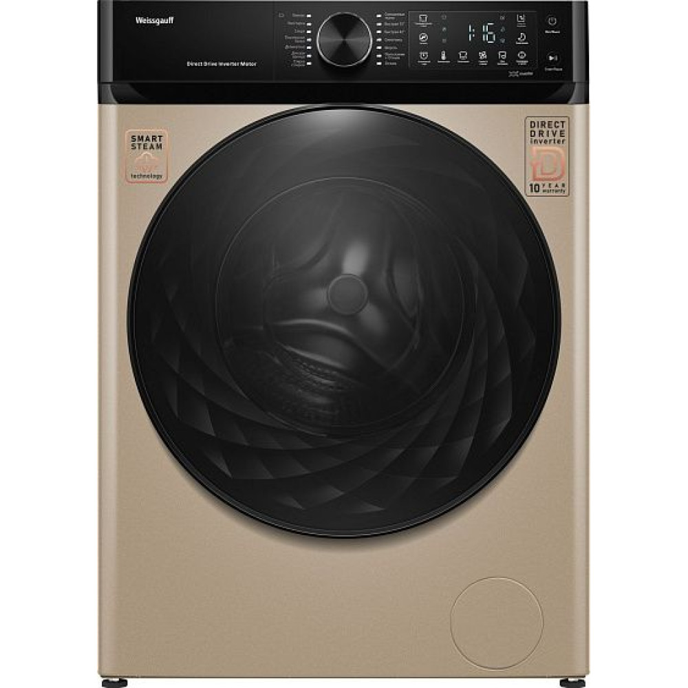 Стиральная машина WEISSGAUFF WM 59411 Direct Drive Inverter Steam Champagne