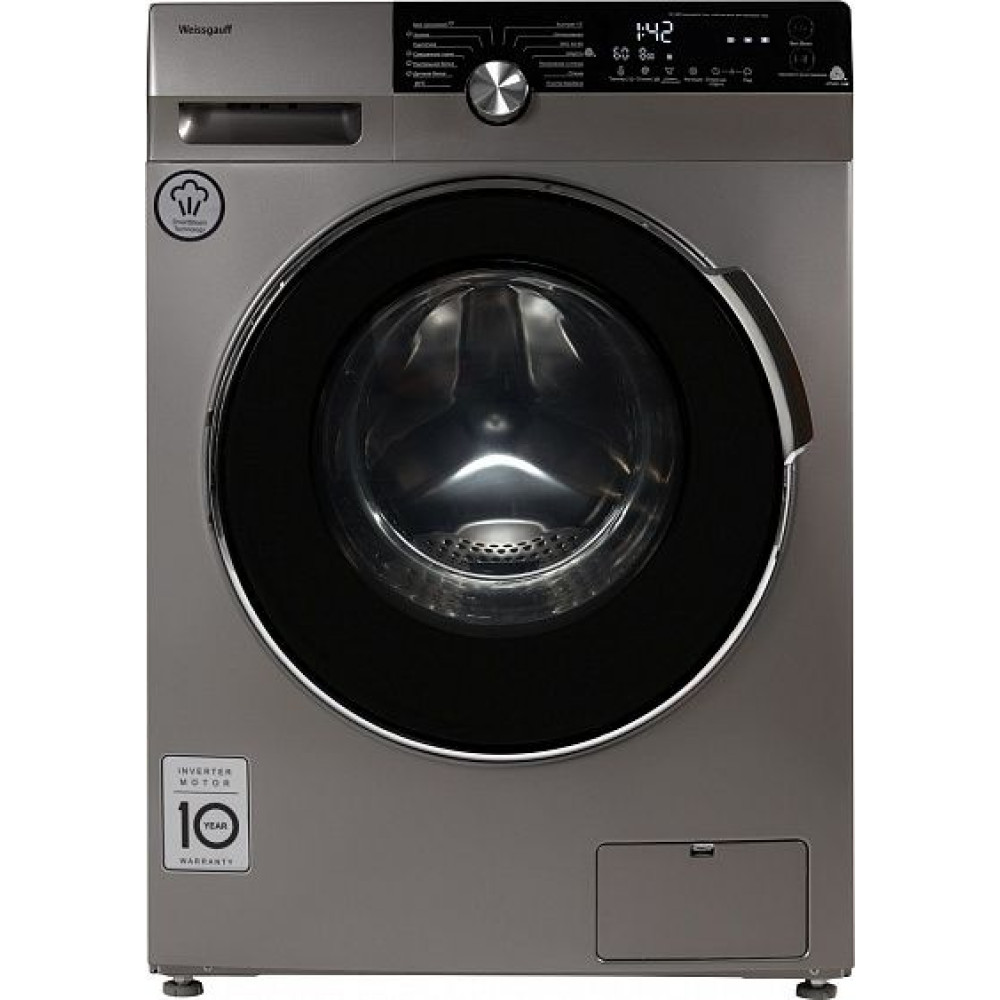 Стиральная машина WEISSGAUFF WM 4947 DC Inverter Steam Silver