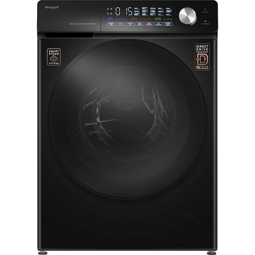 Стиральная машина WEISSGAUFF WM 45126 Steam Direct Drive Matt Black
