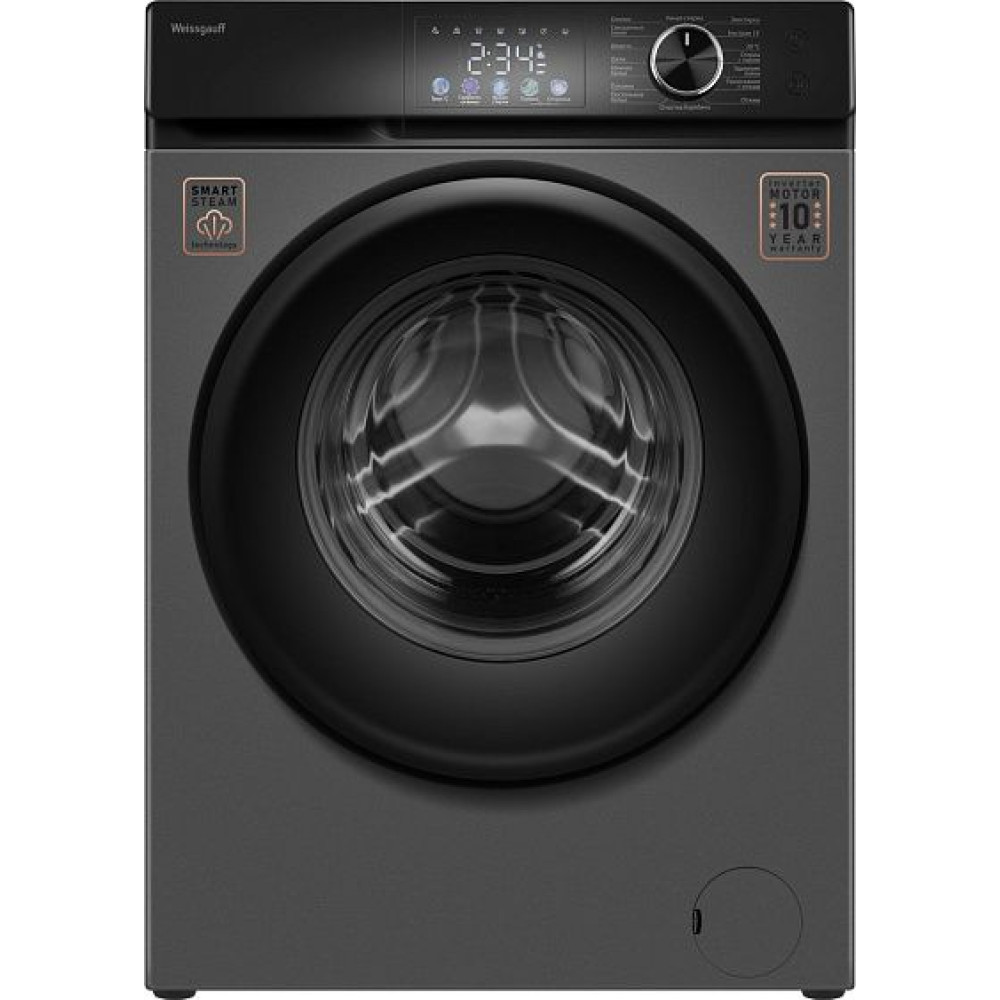 Стиральная машина WEISSGAUFF WM 45126 Inverter Steam Color Touch Grey