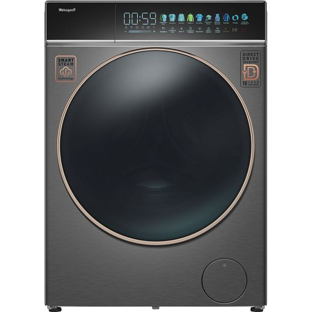 Стиральная машина WEISSGAUFF WM 58411 Direct Drive Inverter Premium Steam Grey