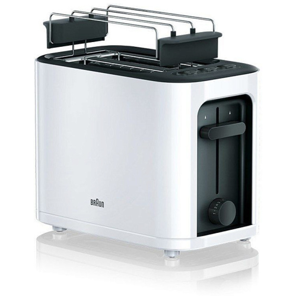Тостер BRAUN HT3010 белый/черный