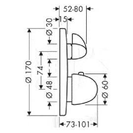 Термостат HANSGROHE Ecostat E 15720000 хром