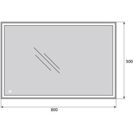 Зеркало BELBAGNO SPC-GRT-500-800-LED-TCH