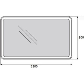 Зеркало BELBAGNO SPC-MAR-1200-800-LED-BTN