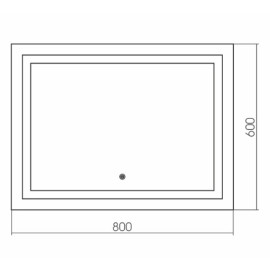 Зеркало GROSSMAN PRAGMA 800х600 мм 480600