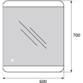 Зеркало BELBAGNO SPC-CEZ-700-600-LED-TCH