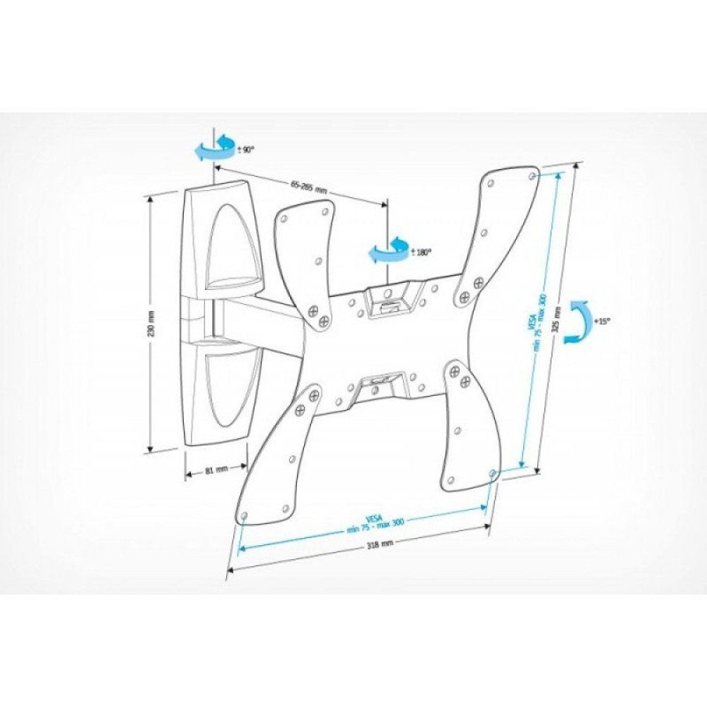 Кронштейн HOLDER lcds-5020 черный глянец