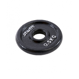 Диск чугунный Starfit BB-204 0,5 кг d=26 мм черный