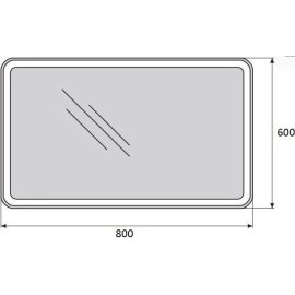 Зеркало BELBAGNO SPC-MAR-600-800-LED-BTN