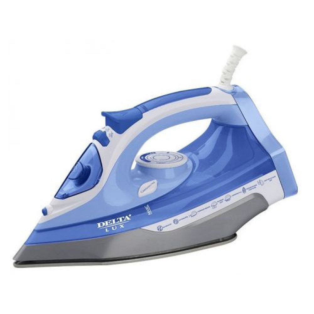 Утюг DELTA LUX DL-712 белый с синим