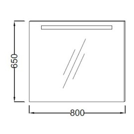 Зеркало JACOB DELAFON Parallel EB1413-NF 80х65 см