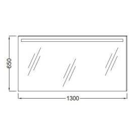 Зеркало JACOB DELAFON Parallel EB1419-NF 130х65 см
