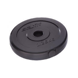 Диск пластиковый Starfit BB-203 1,25 кг d=26 мм черный