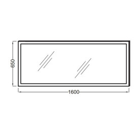 Зеркало JACOB DELAFON Parallel EB1447-NF 160х65 см